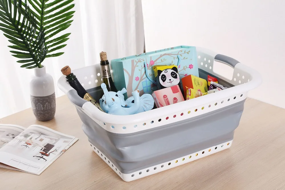 

Folding Basket Waterproof Laundry Basket Clothes Storage Box/Basket/Bucket Dirty Clothes Toys Container Z016