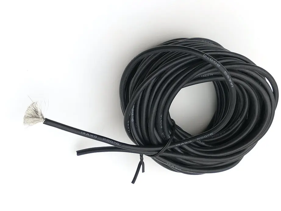 

3000V 14AWG 10M BLACK Silicone Wire Flexible Stranded Copper Cable