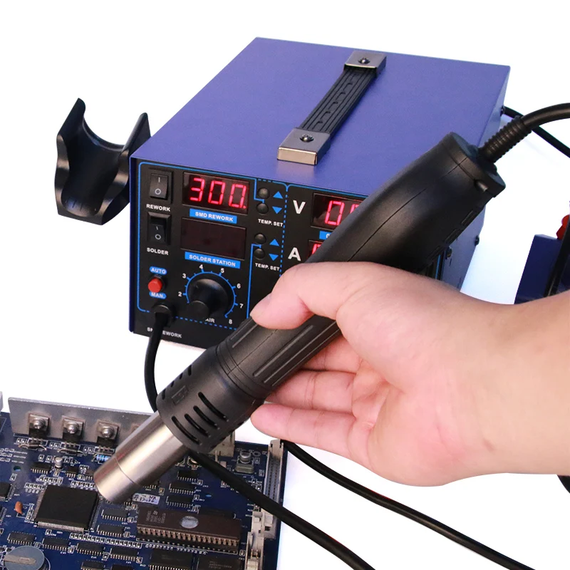 A-BF Rework Digital Soldering Station Upgrade SMD 3-IN-1 Mobile PCB Repair Hot Air Welding Station Power Supply Soldering Iron