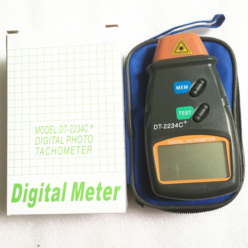 DT-2234C+ Digital Photo Tachometer Digital Engine Tachometer Digital Speedometer Digital Laser Photo Tachometer Non Contact Tach