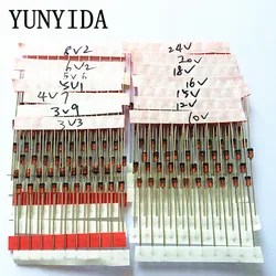 14 değerleri * 10 adet = 140 adet 1W Zener diyot kiti DO-41 3.3V-30V bileşen diy kiti ücretsiz kargo