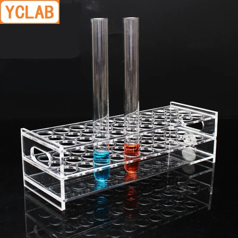 YCLAB 18.5mm * 40Holes Test Tube Rack Acrylic Organic Glass Polymethyl Methacrylate PMMA Laboratory Equipment