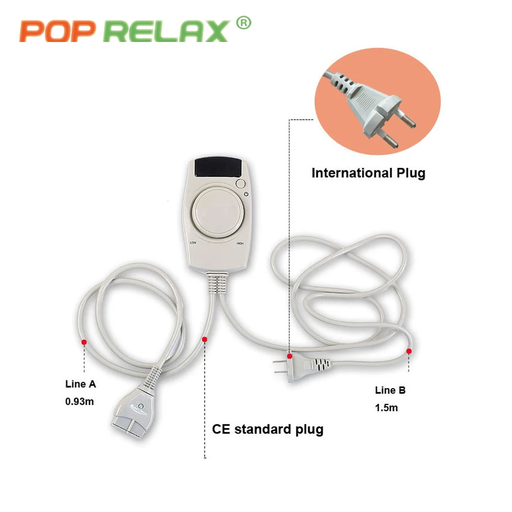 POP RELAX Korea germanium stone belt back waist pain relief electric thermal tourmaline physiotherapy anion health care foot mat