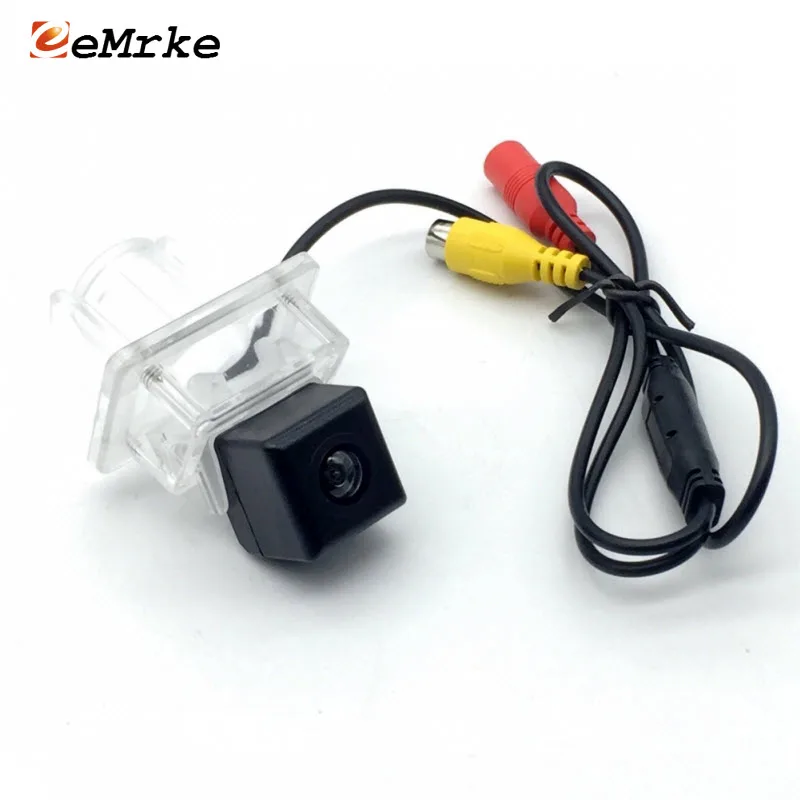 EEMRKE for Mercedes Benz E Class W212 W207 C207 2009-2015 CCD Car Camera  with Adaptor Fakra RCA Cable Plug to Original Screen