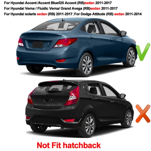 Imagen 2 del producto Bandeja de revestimiento de carga para maletero trasero, alfombrilla para suelo de equipaje, para Hyundai Solaris Accent Verna i25 2011 - 2017 para Dodge Attitude Sedan