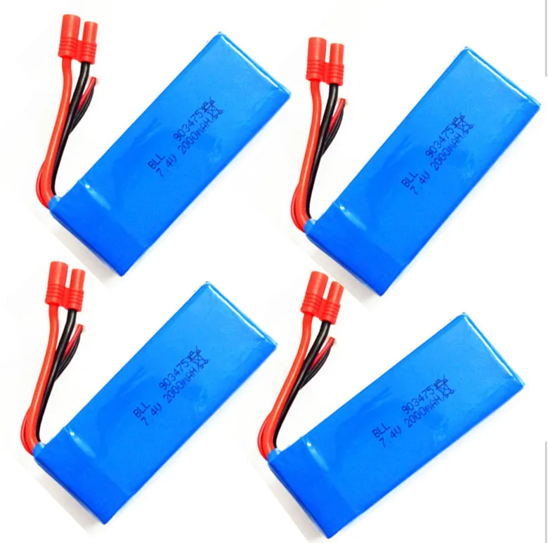 

4pcs SYMA X8 X8A X8C X8C-1 X8W 7.4V 2000 mAh Li-po Battery RC Quadcopter X8C Spare Parts