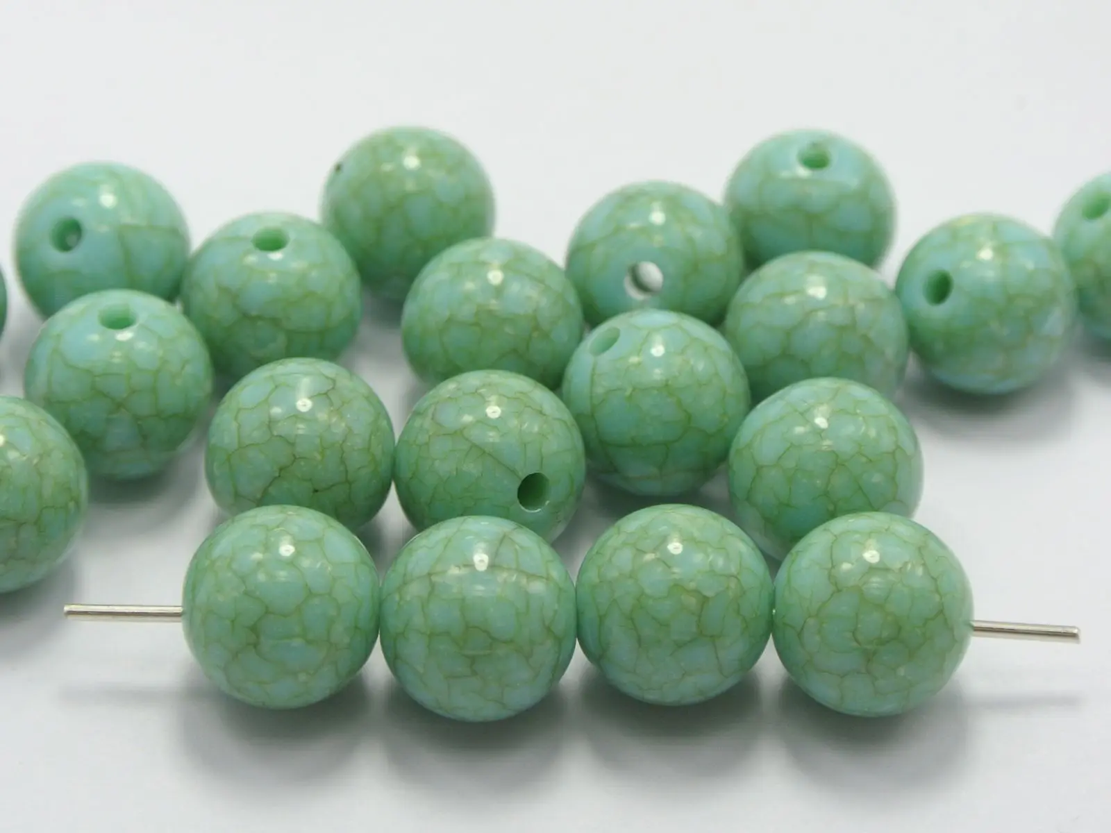 

50 Blue Imitation Acrylic Round Beads 12mm(1/2")