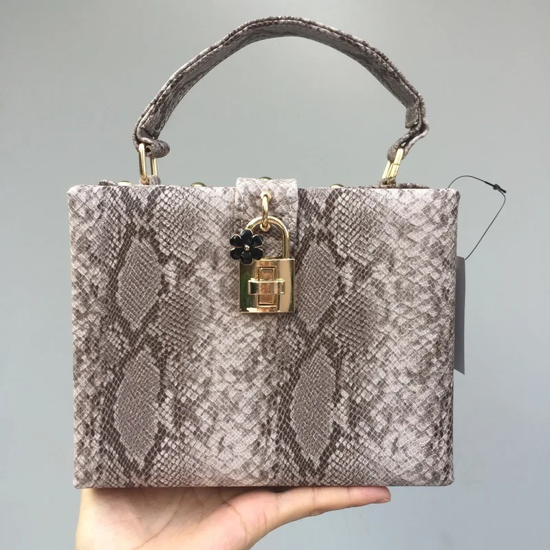 Women\'s Fashion Small Handbag Snakes Skin Shoulder bag Fashion Box Bag Snakeskin Grain PU Leatherette All Seasons Casual Bag