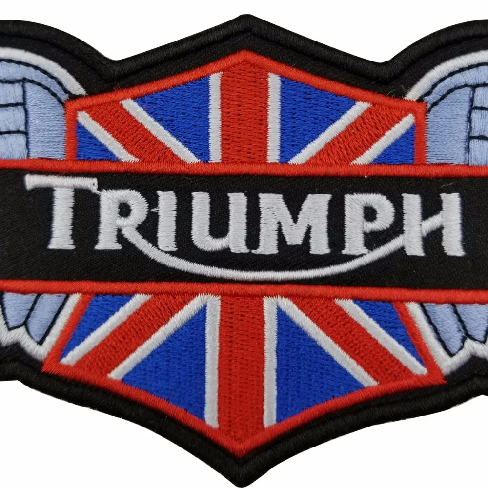 Trumph Patch Custom Motorcycle Biker Embroidered Patches Iron on for Jacket Backing Punk Apparel Free Shipping Accessories Badge