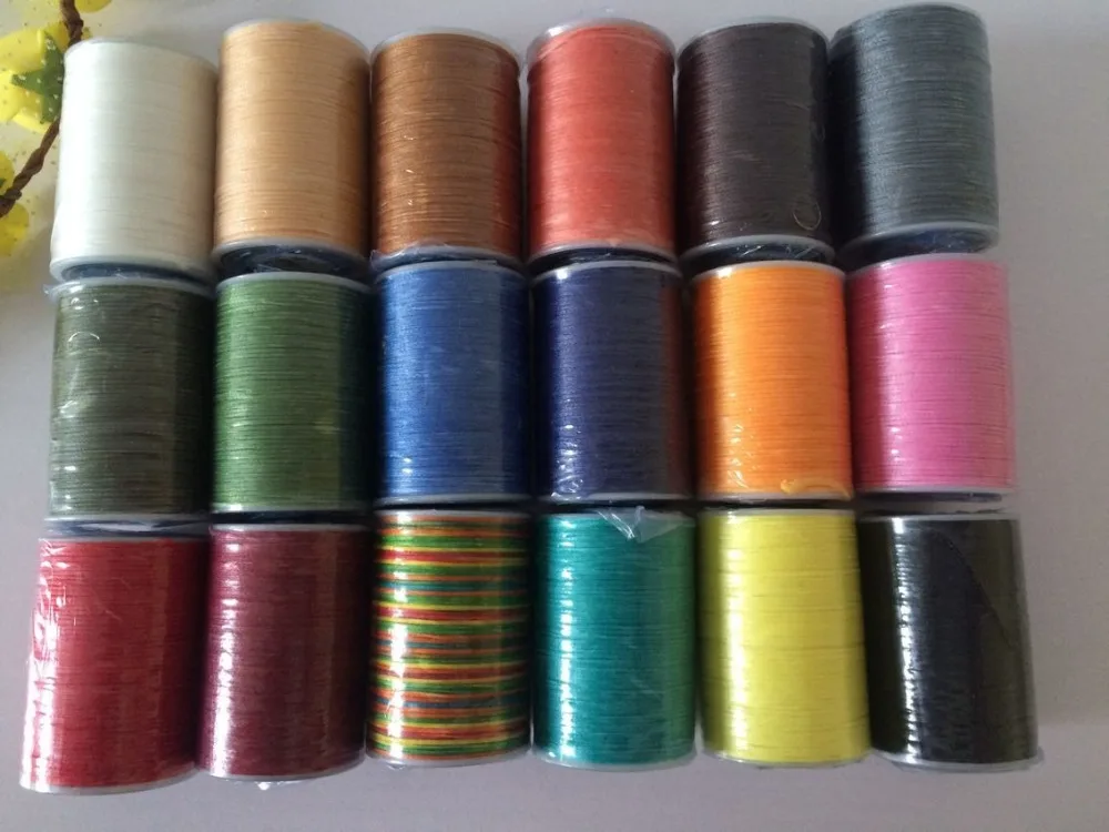 GALACES YL080   78m long 0.8mm wide 24 colors flat waxed thread for leather sewing, YULE thread