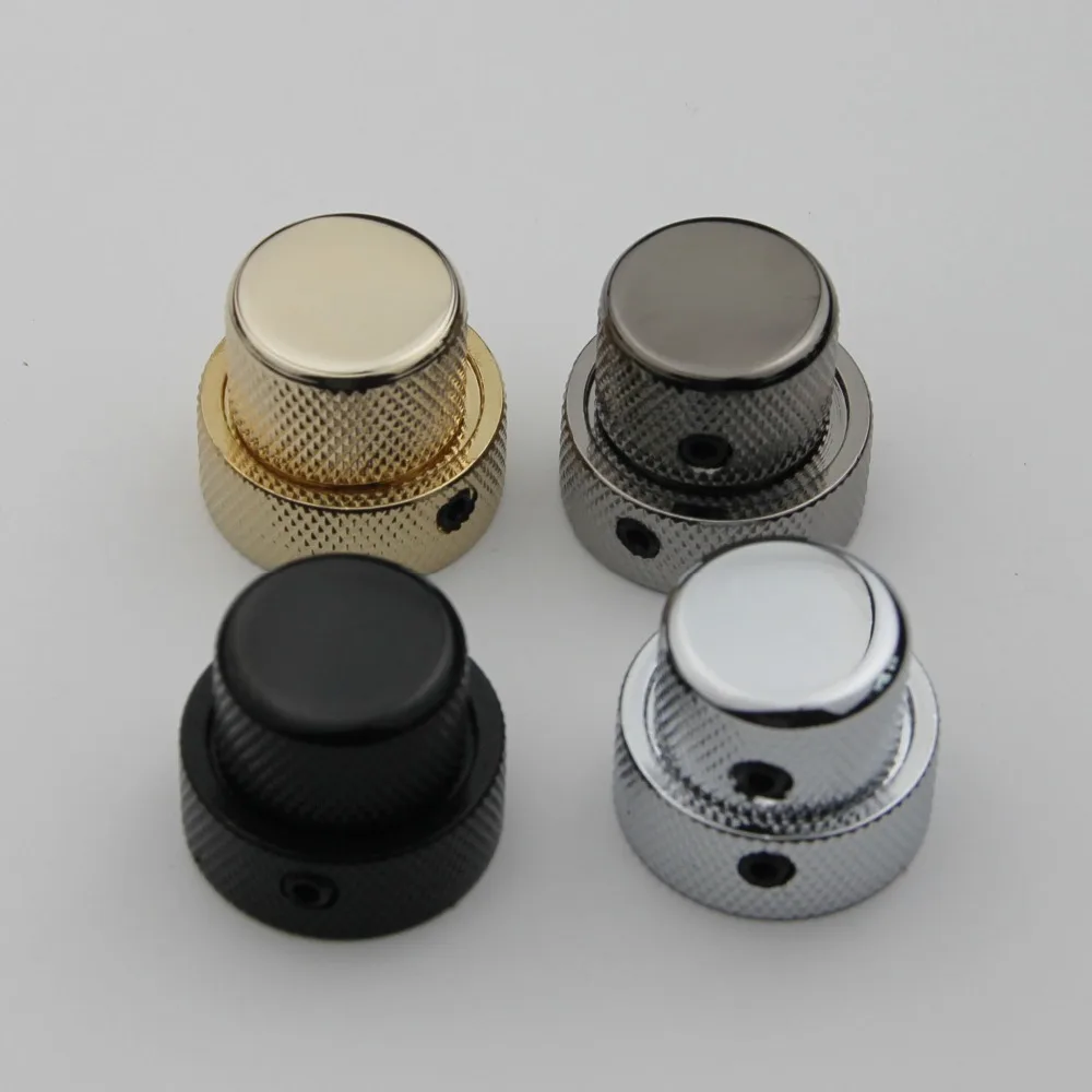 1 PCS DUAL CONCENTRIC CONTROL KNOB FOR GUITARS ETC NC004 CR/BK/BN/GD