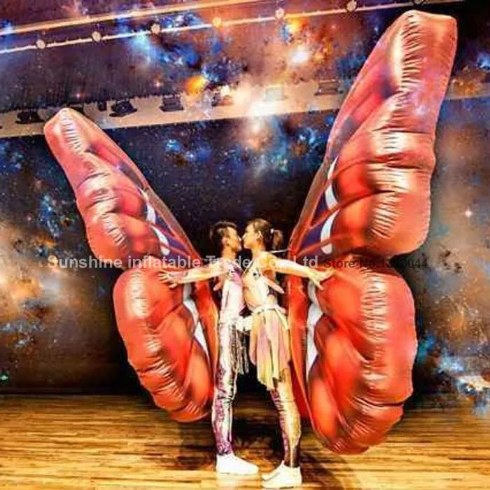 Hot-sale girl adults beautiful performance use costume inflatable butterfly wing for party/club/stage