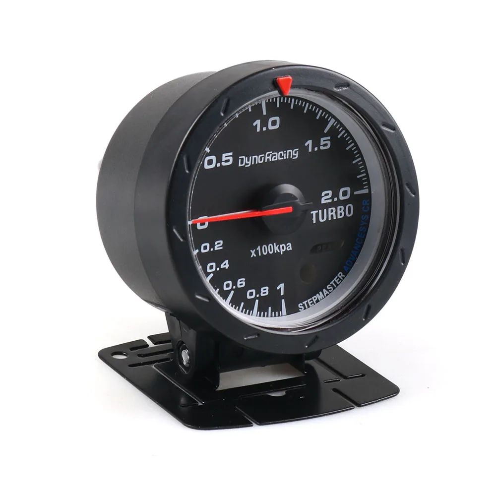 Dynoracing 60MM Car Turbo Boost gauge Red & White Lighting BAR Type Black Face Car gauge Car Meter with sensor BX101467