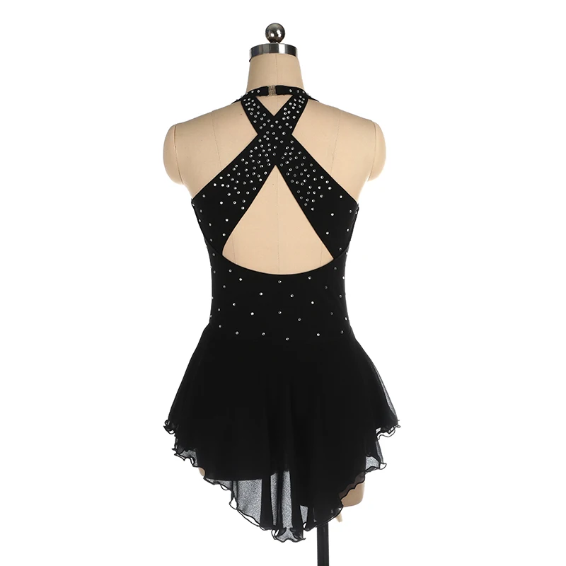 Nasinaya Girls Customized Competition Figure Skating Dress Children's Gymnastics Dance Sleeveless Bandage Performance Clothes