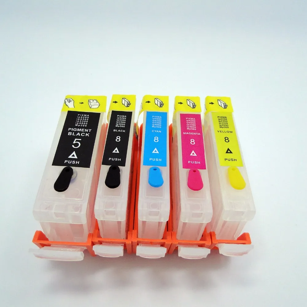 Vilaxh PGI-5 CLI-8 Refillable Ink Cartridge For Canon Pixma iP4200 iP4300 iP4500 iP5200 MP500 MP530 MP600 MP610 printer