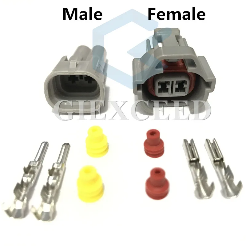 2 Sets 2 Pin AC Assembly 6189-0039 Auto Connector Female Male Denso Nippon Crankshaft Camshaft Reluctor Trigger Sensor Plug