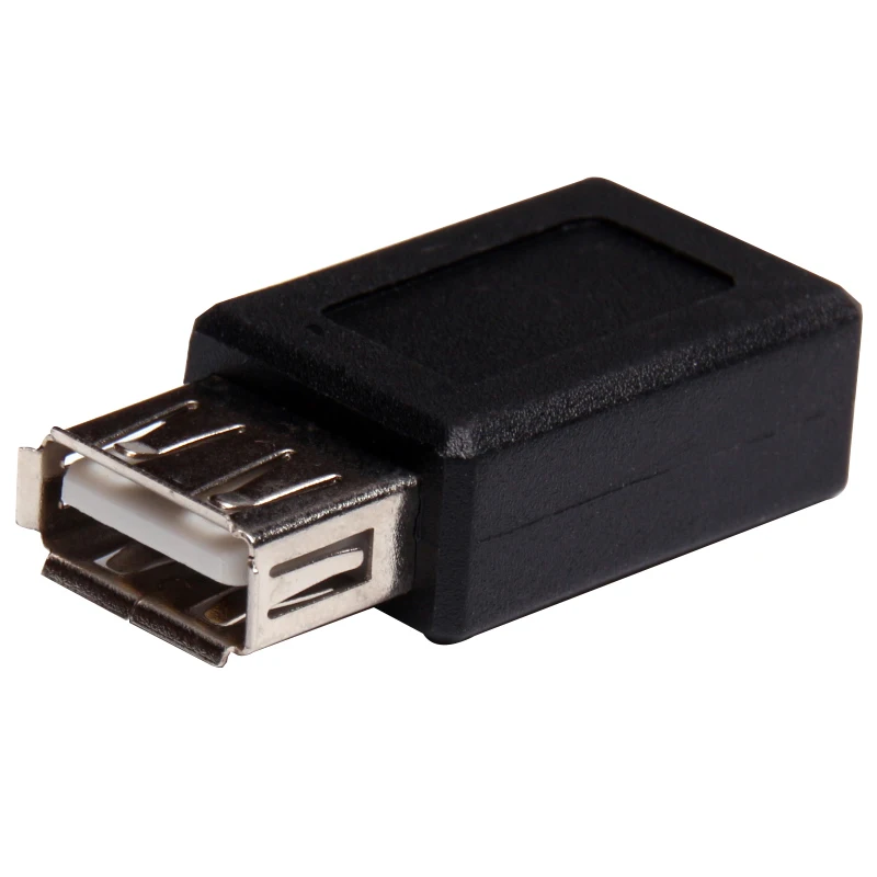 SR USB A Female to Micro USB B Female Adapter Plug Connector Jack Converter for Cellphones and Tablets Black