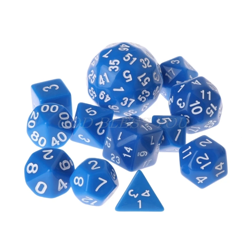 12 teile/satz Multi-seitig Polyhedral Würfel D4 D6 D8 D10 D12 D20 D24 D30 D60 Für Dungeons & Dragons drop Verschiffen