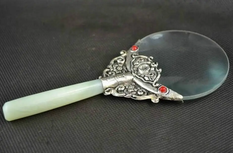 Tribal Jewellery tibet silver and jade Magnifying Glass