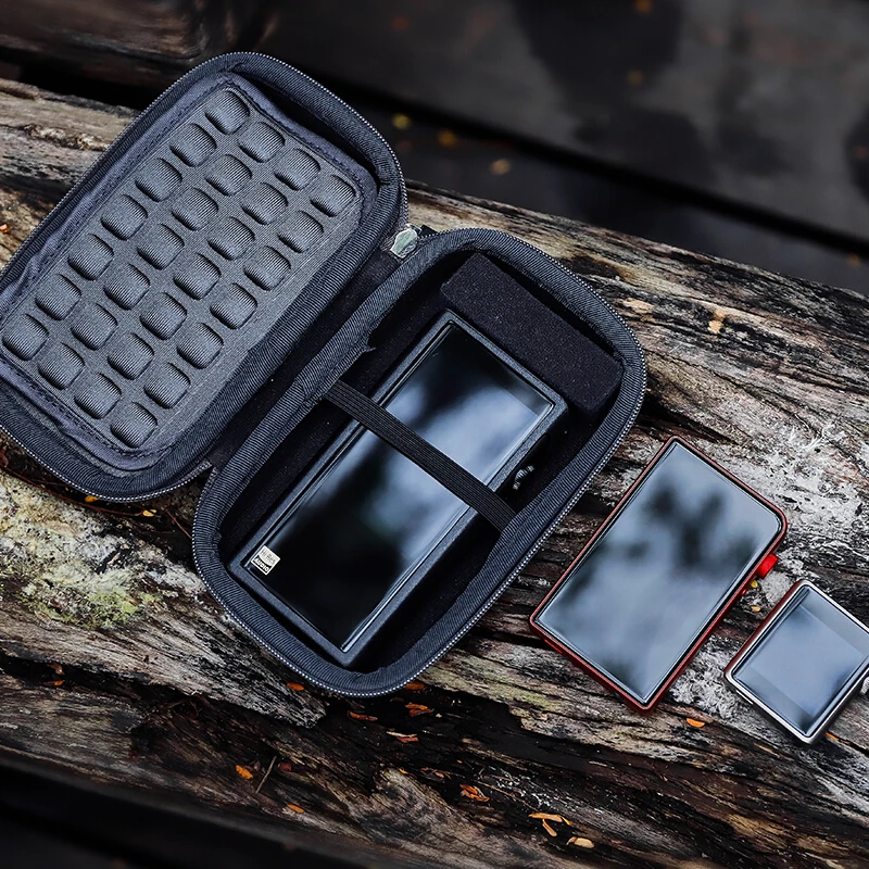 Shanling-ヘッドホン用のc3ファブリック収納ボックス,m0/m1/m5sプレーヤー用の広いスペース,ポータブル圧力ボックス,メッシュバッグ付きジッパー収納バッグ