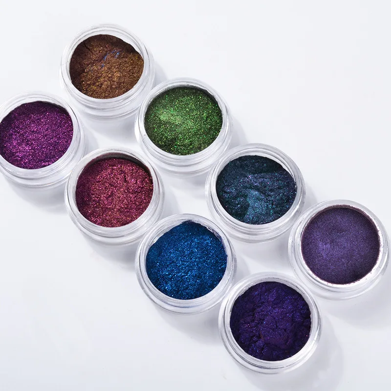 0.2g/ Box Glitter Magic Mirror Dust Powder Chameleon Aurora Nail Art Chrome Pigment Nail Decoration