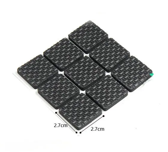 72 Pieces Furnitures Nonskid Square Protective Pad Mat Black 2.7 x 2.7cm