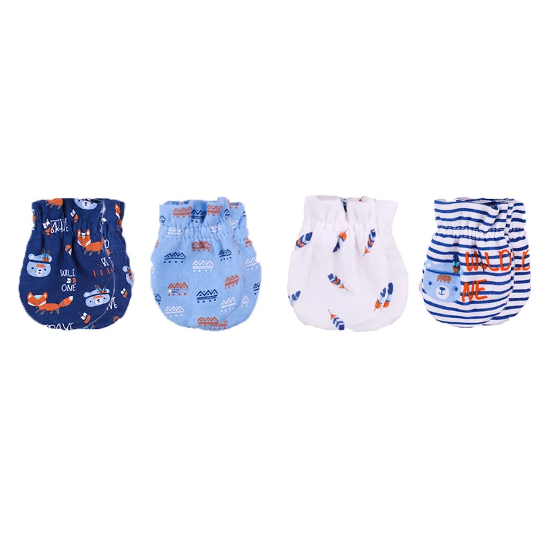 Newborn Baby boy and girl Scratch Mittens,0-6 months Winter Cotton Four Seasons kids gloves