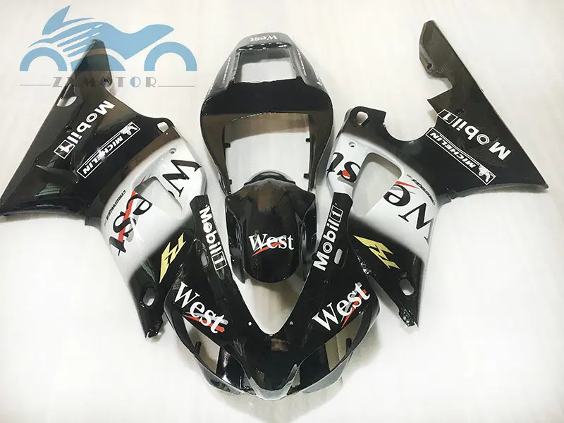 Upgrade your motorcycle body fairing Kits Fit for YAMAHA 1998 1999 YZFR1 98 99 YZF R1 sport ABS plastic fairings kit black WEST