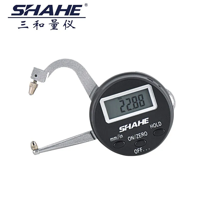 SHAHE High Accuracy 0.05mm Electronic Digital Portable Thickness Gauge Digital Caliper Gauge Measurement for Thickness 0-25mm