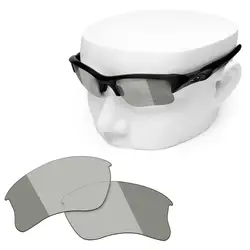OOWLIT Polarized Replacement Lenses of Grey Photochromic for-Oakley Flak Jacket XLJ Sunglasses