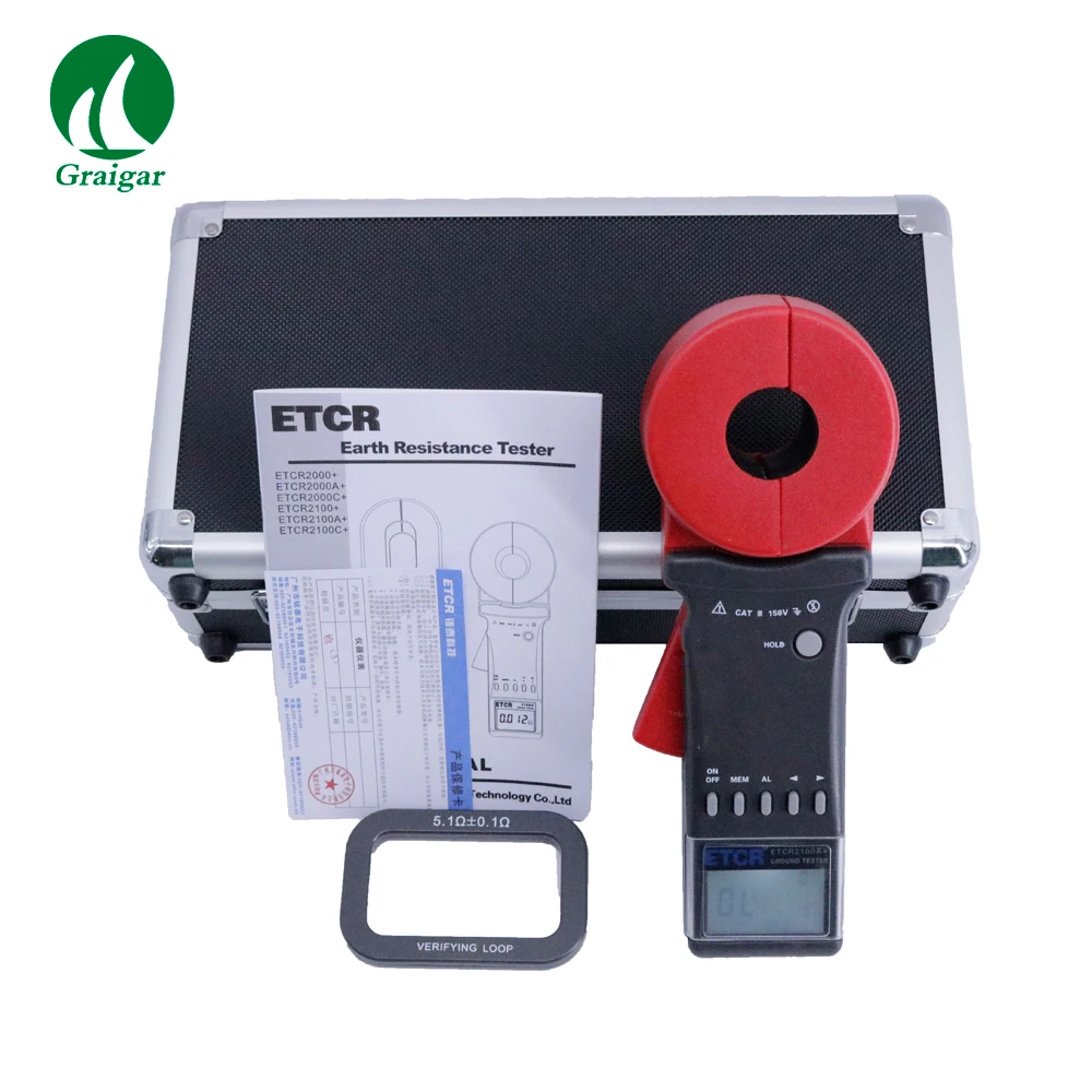 ETCR2100A+ Digital Clamp On Ground Earth Resistance Tester Meter