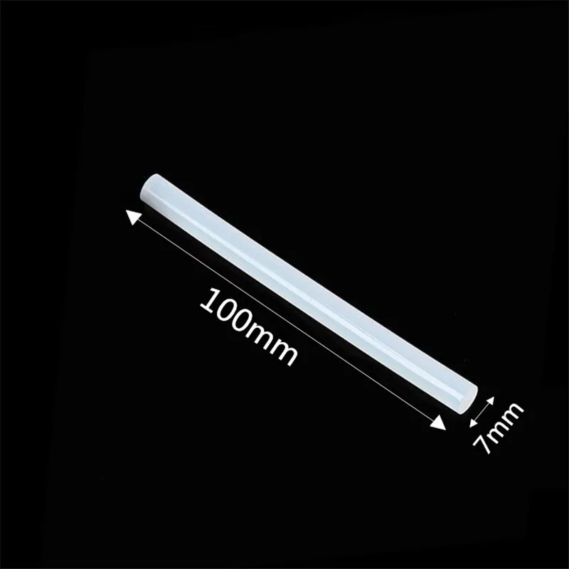 1pc 7mm x 100mm Hot Melt Gun Glue Sticks Plastic Transparent High Viscosity Adhesive Home Power Heat Pistol Tool Accessories