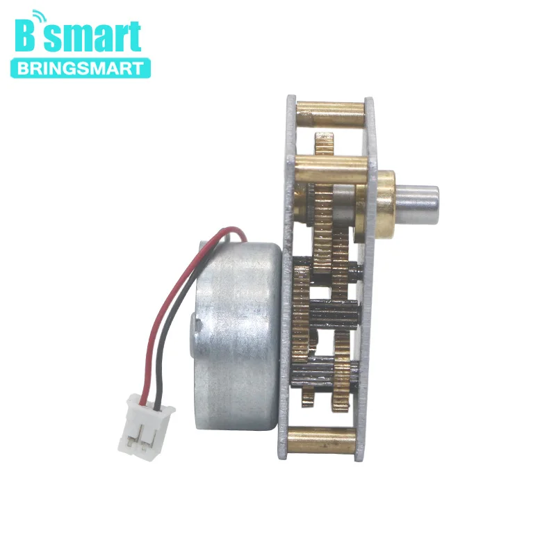 Bringsmart Small Gearbox Motor ZB4124-300 Valve Motor Reducer High Torque Miniature DC Low Speed Motor Reductor 6V Metal Gear