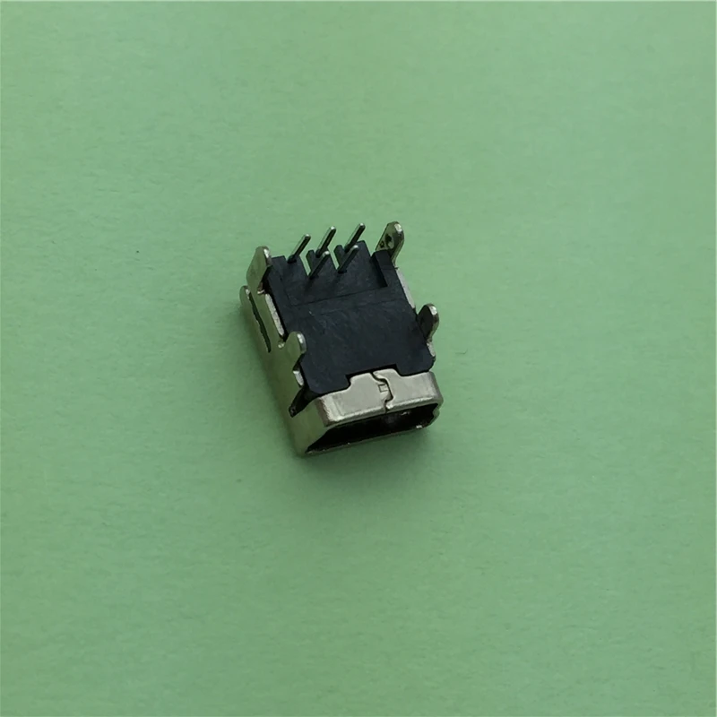 10pcs/lot Mini USB 5pin Female Socket G35 Connector 4foot 90degree Pin for Tail Charging Mobile Phone