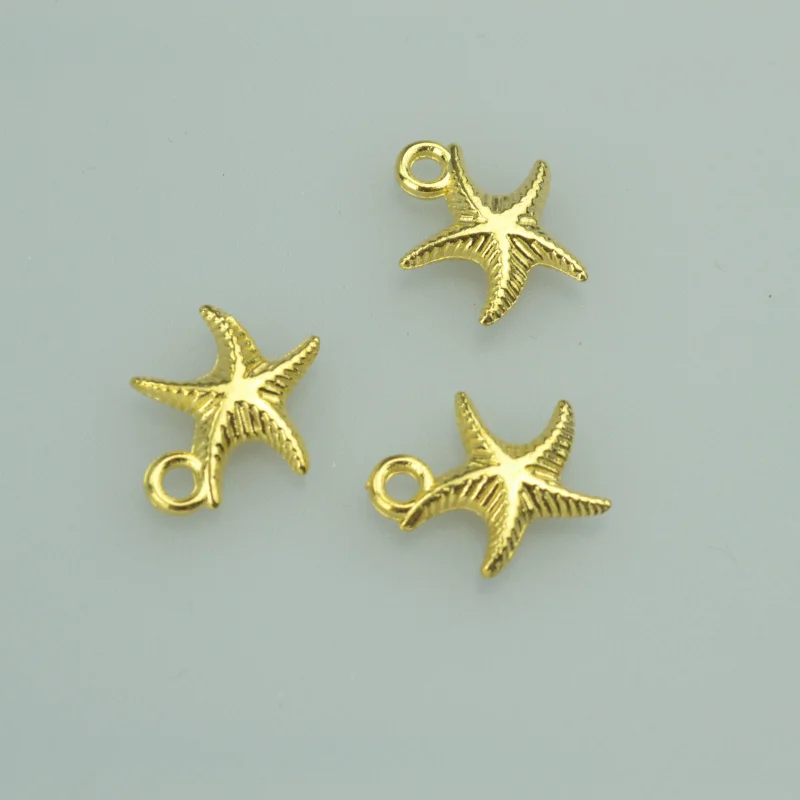 

30pcs 16*14mm gold color starfish Alloy charms pendant fit necklace bracelet diy Pendants for jewelry making 4027A