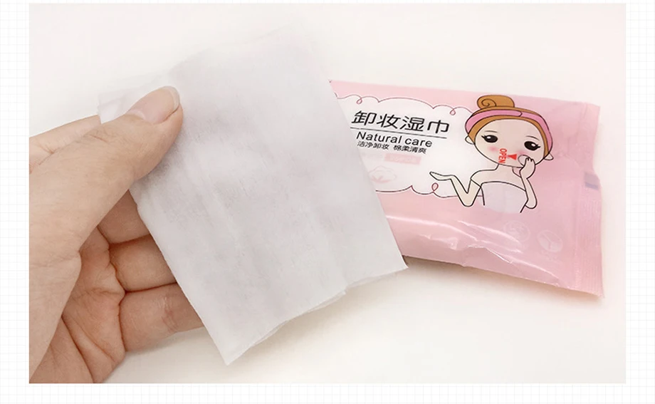 HOREC Makeup Remover Cotton Wipe Face Deep Cleansing Eyes Moisturizing  Pads Make Up Tools 25PCS Skin Care Easy To Carry