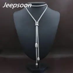 HOT Wholesale 800mm Long Stainless Steel Jewelry Fashion Silver Color Romantic Chain Necklace For Women NEIACRBH