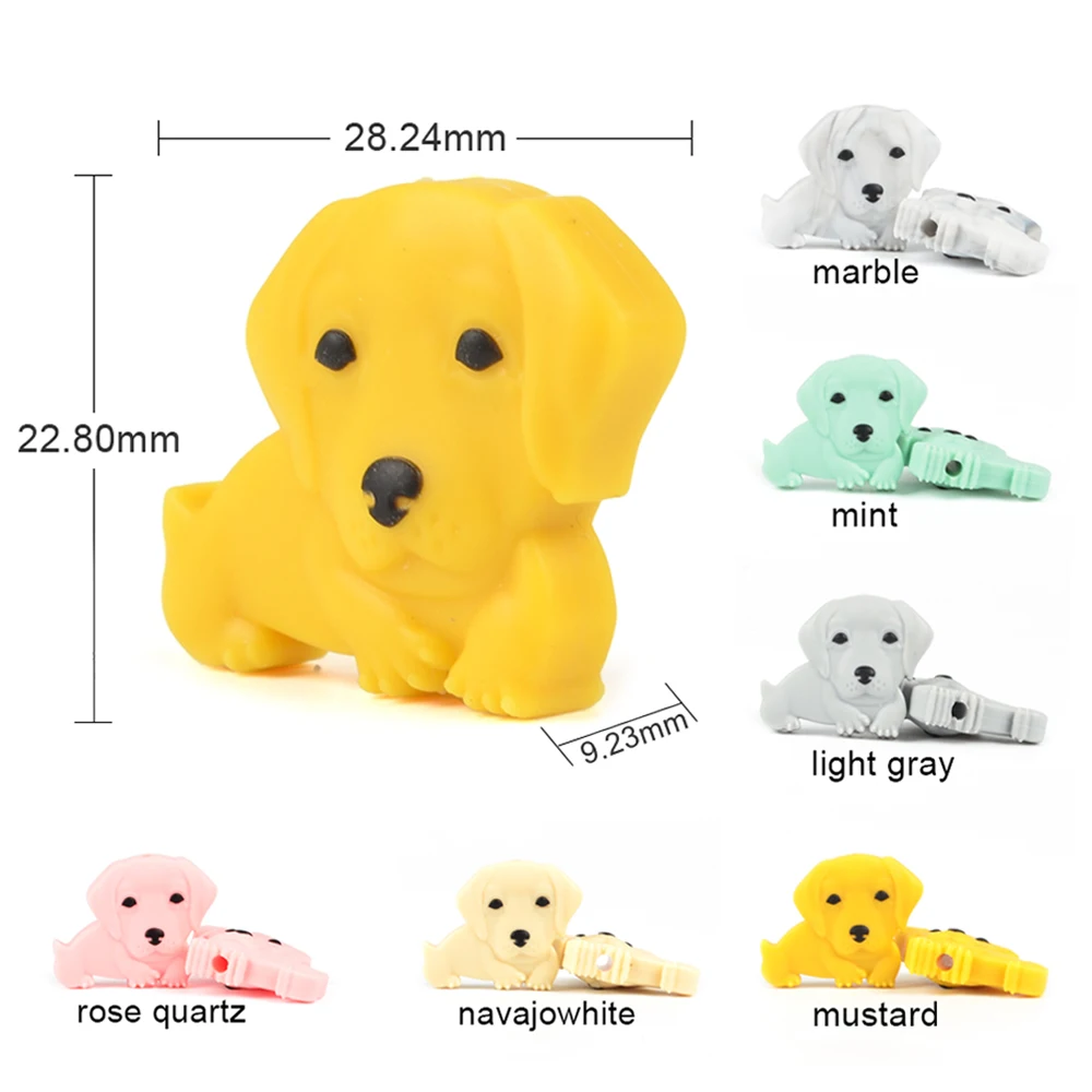 LOFCA 5pcs/lot Fashion Jewelry Animal Mini Silicone Beads Necklace BPA Free Silicone DIY bracelet necklace jewelry accessories