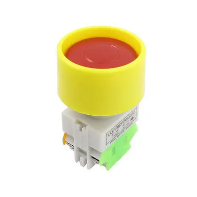 AC 660V 10A Red Mushroom Bowl Shape Momentary Push Button Switch 1NO 1NC