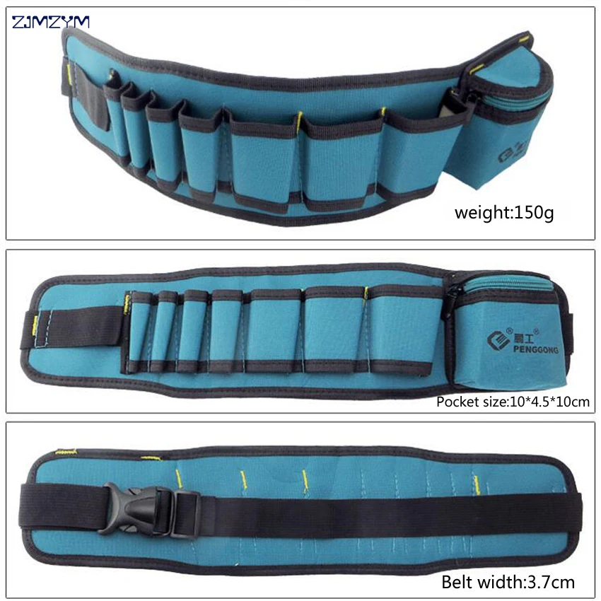 Multi-color Electricians Tool Belt Repair Pouch Pocket Tool Waist Bag Multifunctional Waterproof Carpenter Oxford cloth Tool Bag