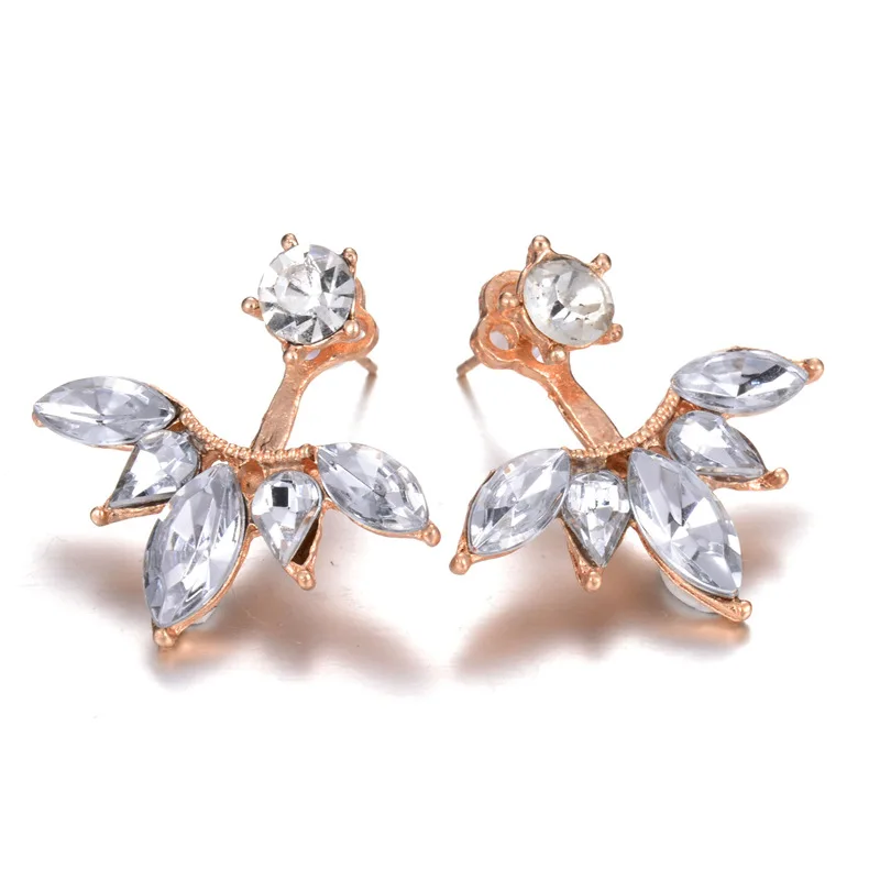 2018 Brincos Femme Crystal Flower Stud Earrings For Women Ear Piercing Statement Earrings Boucles D'oreille Women