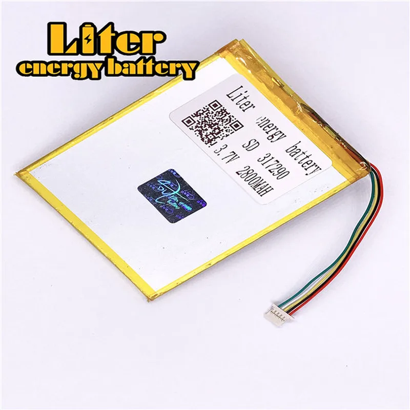 Batterie Lipo aste avec PCM, batterie au lithium polymère, films solaires, prise 1.0-5P, 317290 mAh, 2800 V, 3.7