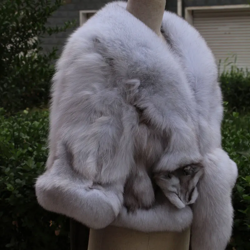 2020 full leather real fox fur fox fur coats natural fox coats fashionable shooting style female winter warm bat-type coat