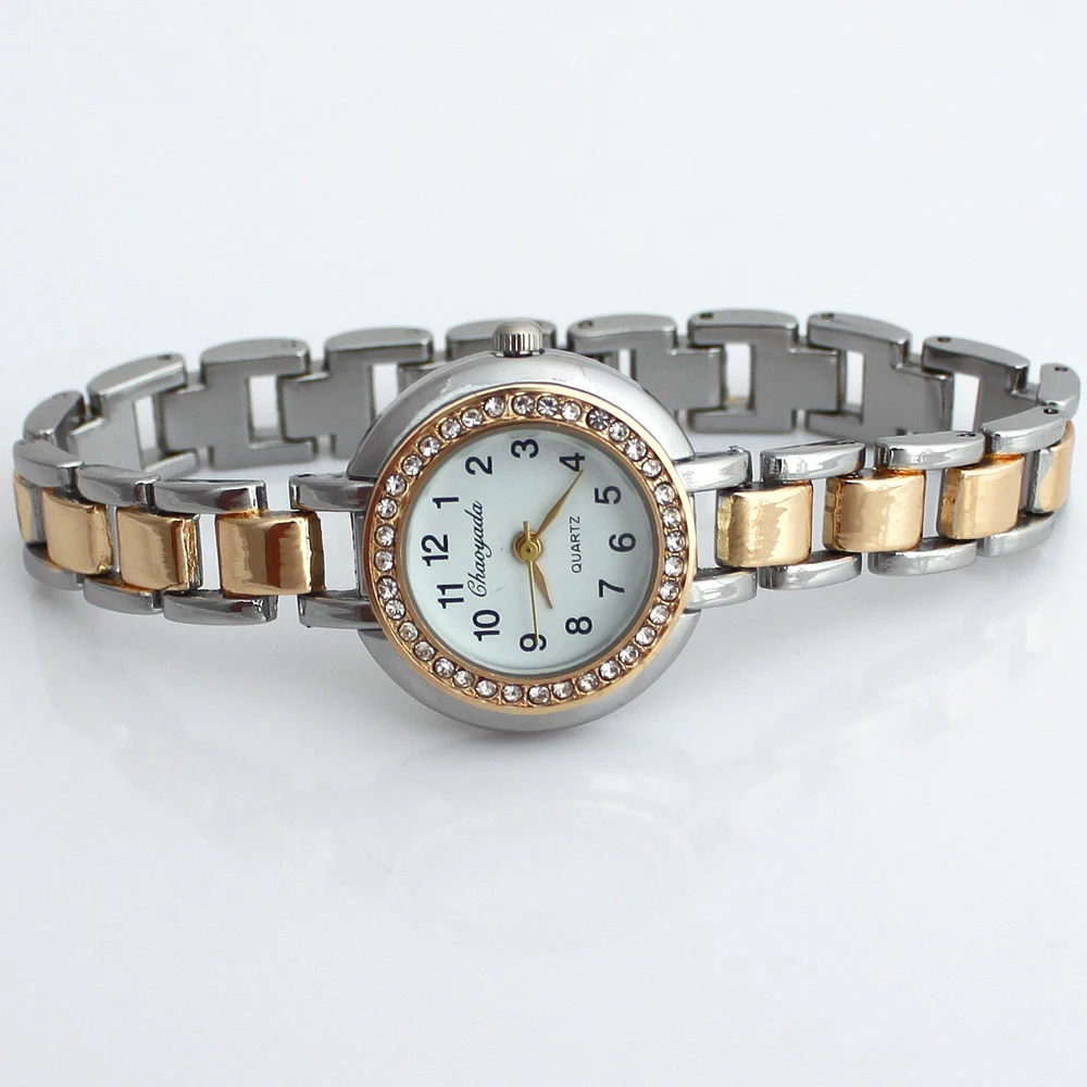 Casual Gold Fashion Womens Alloy Band Quartz Analog Round Bracelet Watch Gift Female Ladies Wrist Watches Clock Female Dress