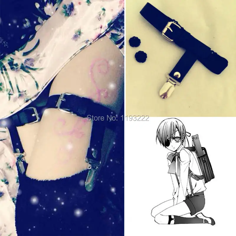 

New Sexy 100% Handmade Leg Garter, Kawaii Cosplay Metal Leather Garter Belt, Punk Rock Faux Leather Leg Loop