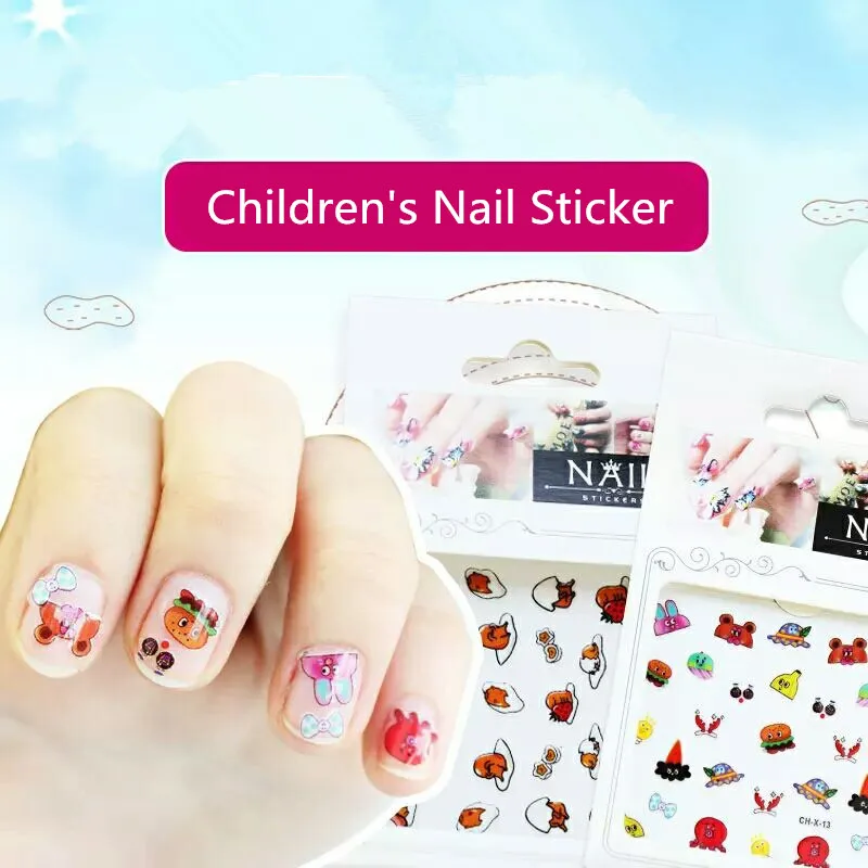 

Nail Cover Sticker Funny Anime Doodle Decals Luggage Laptop Car Styling Bike DIY Waterproof Sticker Small Gift for Children