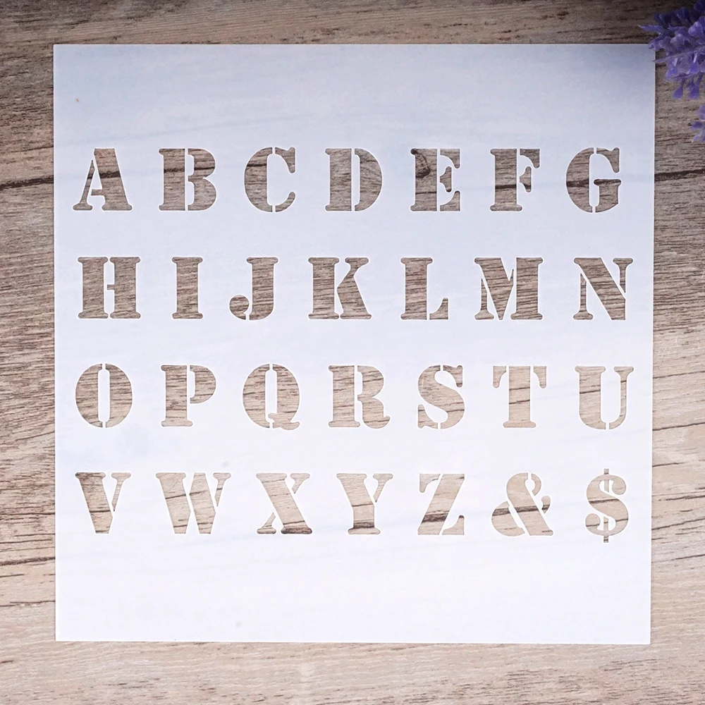 15 cm DIY Craft Letter Alphabet Stencils For Walls Painting Scrapbooking Stamping Stamps Album Decorative Embossing Paper Cards