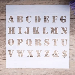 15 cm DIY Craft Letter Alphabet Stencils For Walls Painting Scrapbooking Stamping Stamps Album Decorative Embossing Paper Cards