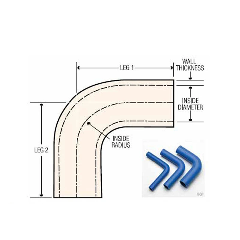 Silicone Joiner 90 Degree Bend Reducer Elbow Hose Pipe 64mm to102mm 2.5