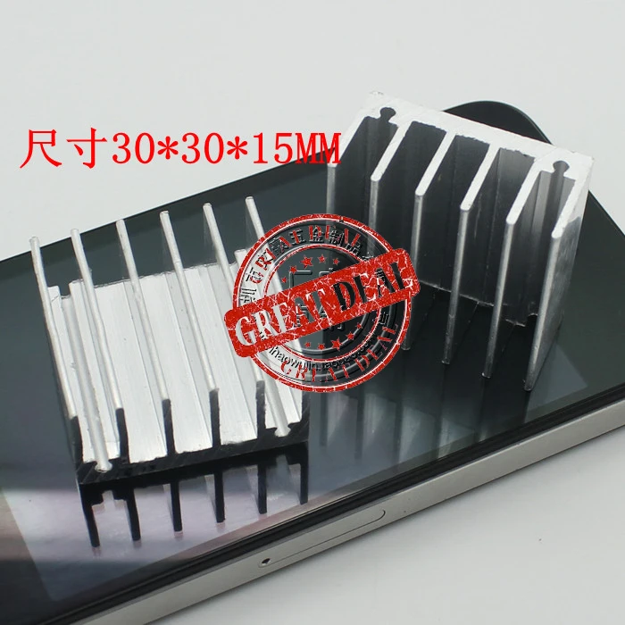 

Free Ship 100PCS Custom high quality Aluminum Heatsink 30*30*15MM chipset heatsink